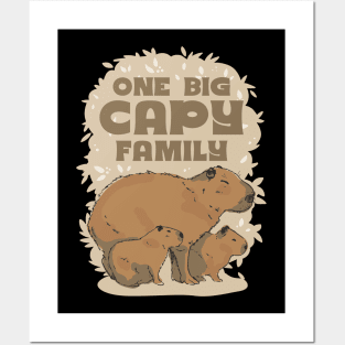 One big capy family | Capybara Lover Gift Posters and Art